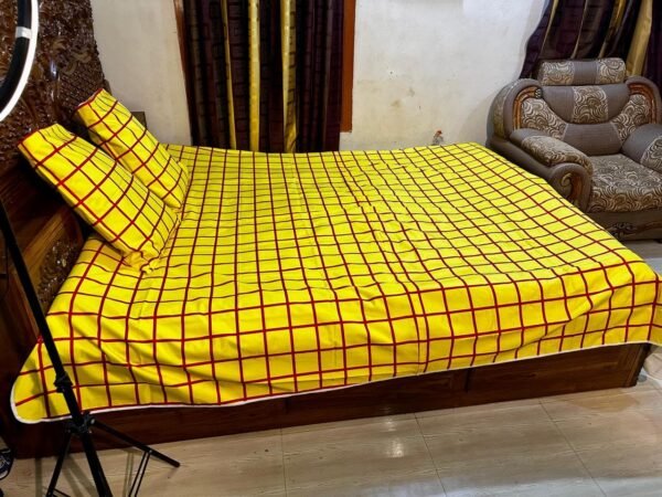 ৭/সাড়ে ৮ ফিট বালিশ কভার সহো ওয়াটারপ্রুফ বিছানার চাদর - Image 2